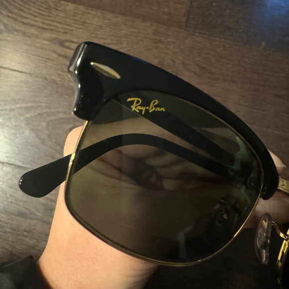 NEW RAY-BAN Gold LOGO☀️CLASSICS☀️RB3916 Clubmaster Square Legend with KIT - Picture 13 of 15
